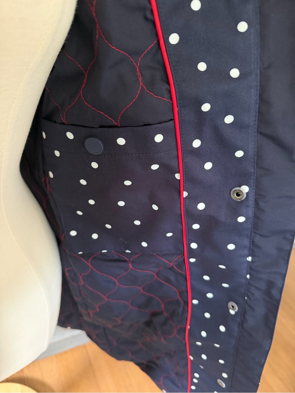 NWT Boden Suki waterproof Navy Hooded Raincoat US14 - Picture 5 of 9